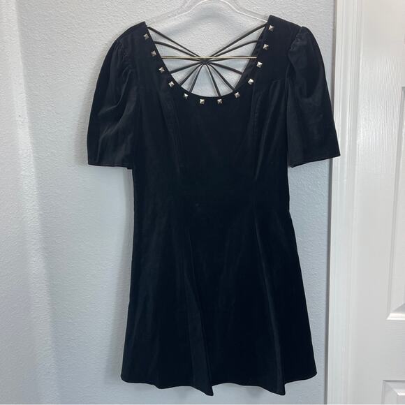The Kooples Velvet Short Black Dress - Picture 2 of 16